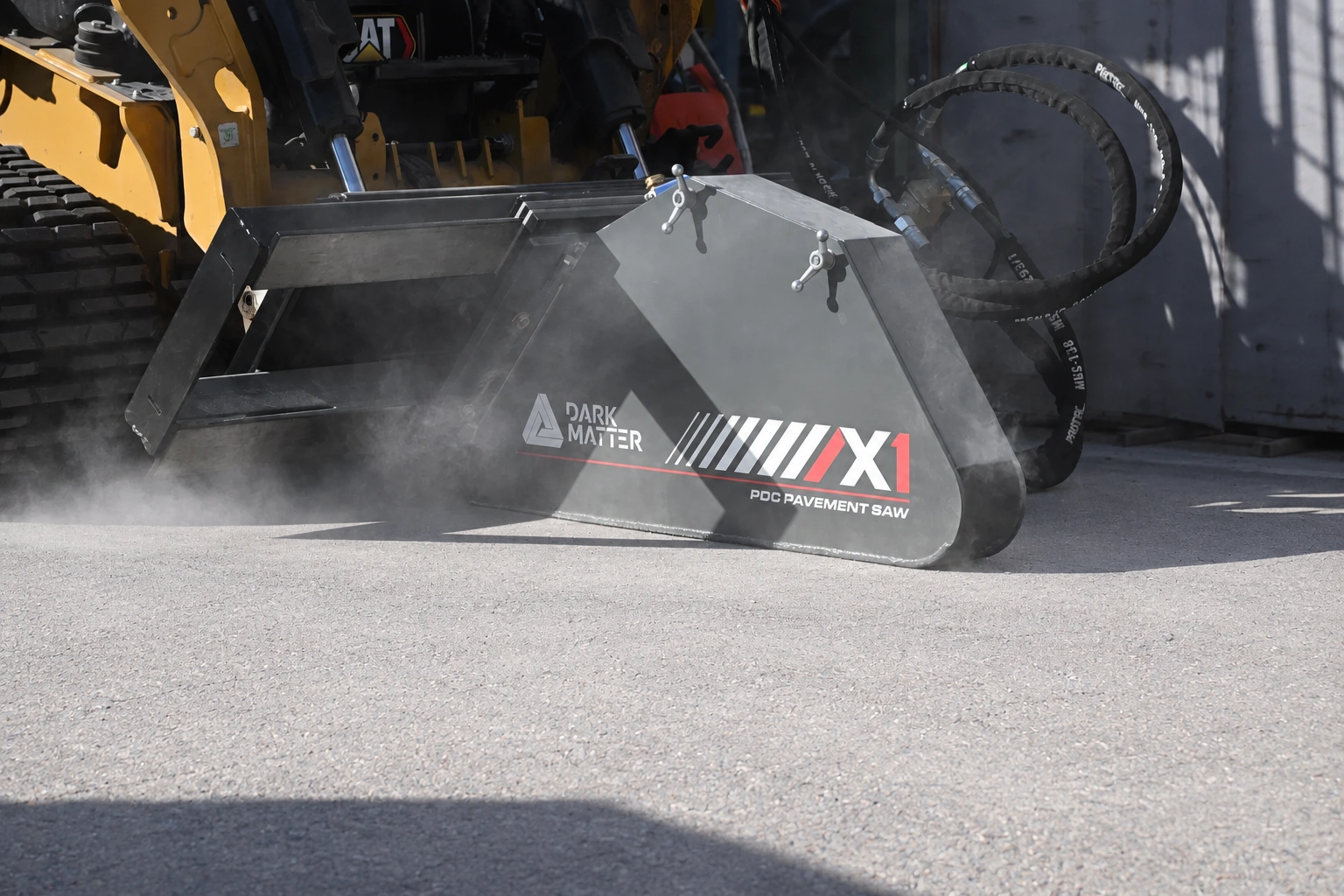 X1 PDC Pavement Saw cutting asphalt
